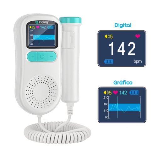 Doppler Digital com Gráfico - Monitor de ritmo cardíaco do bebé