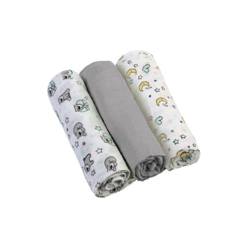 Fraldas em Musselina de Algodão - Pack de 3