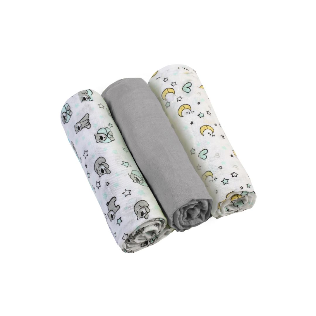 Fraldas em Musselina de Algodão - Pack de 3