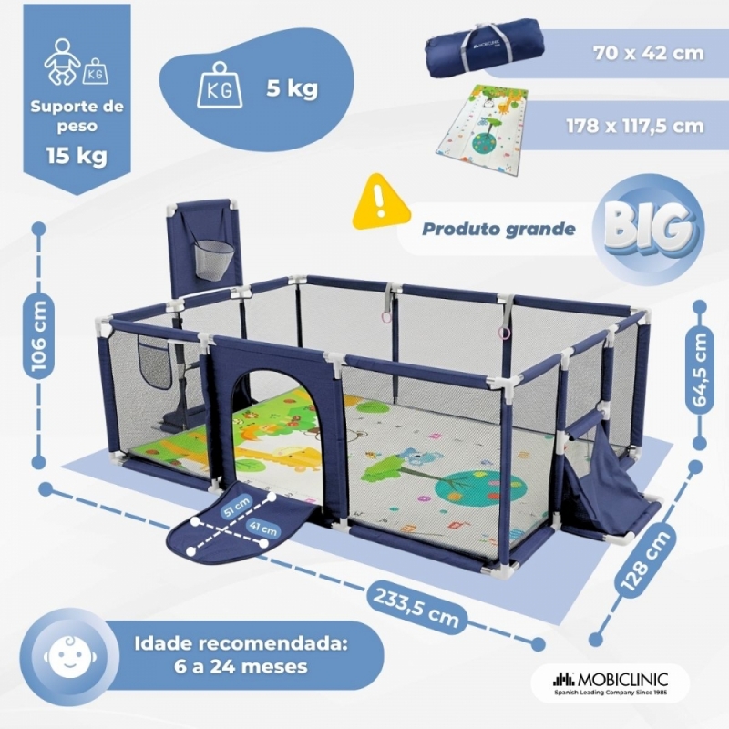 Parque Infantil com Tapete 128x233cm - Mobiclinic - Image 3